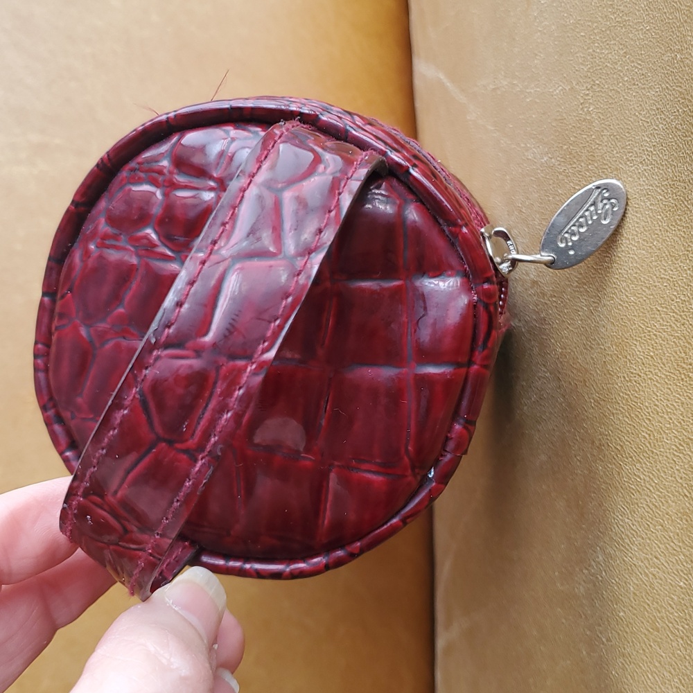 Vintage Gucci Crocodile-Embossed Watch Or Jewelery Travel Bag Patent Leather - Picture 10 of 10